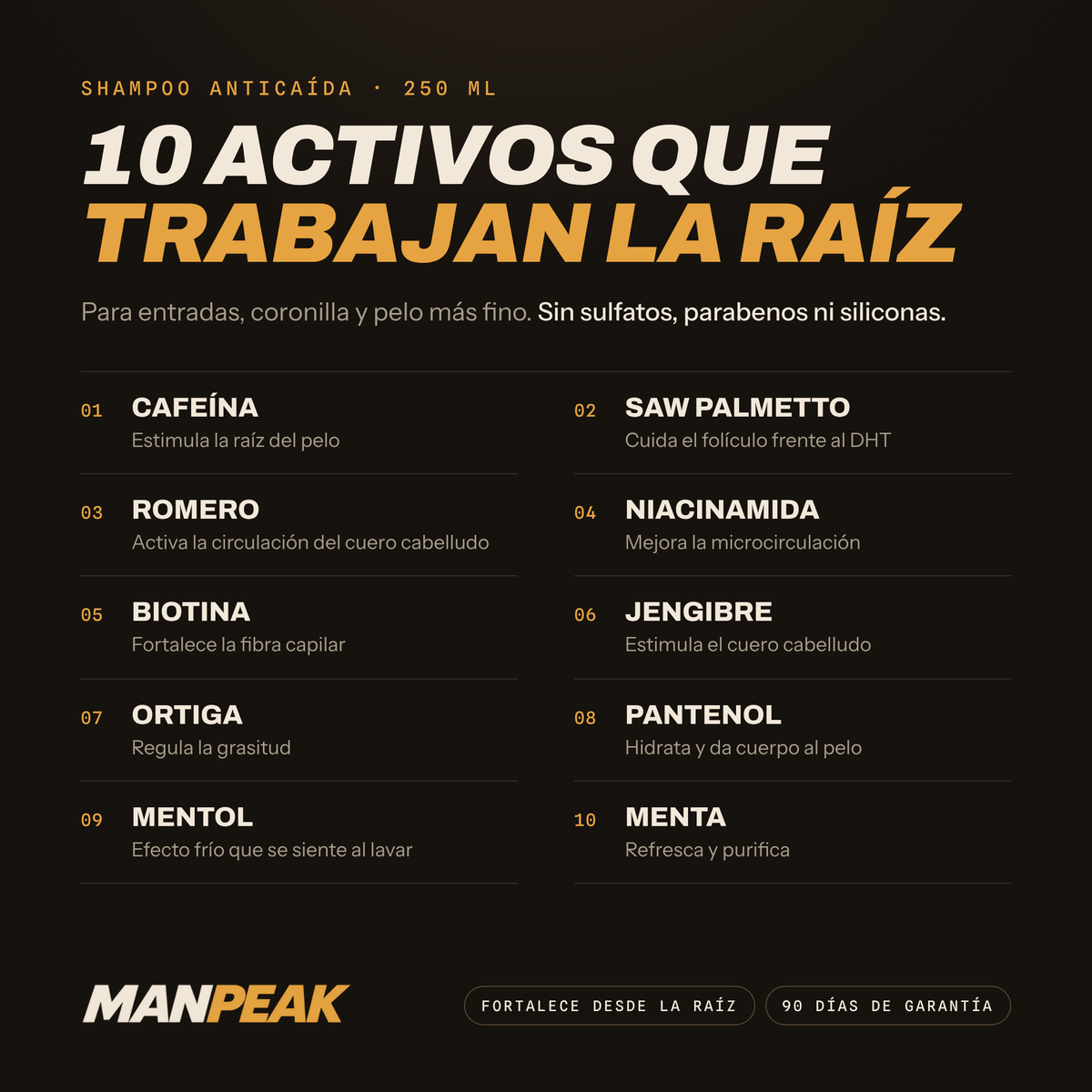 SHAMPOO ANTICAIDA MANPEAK